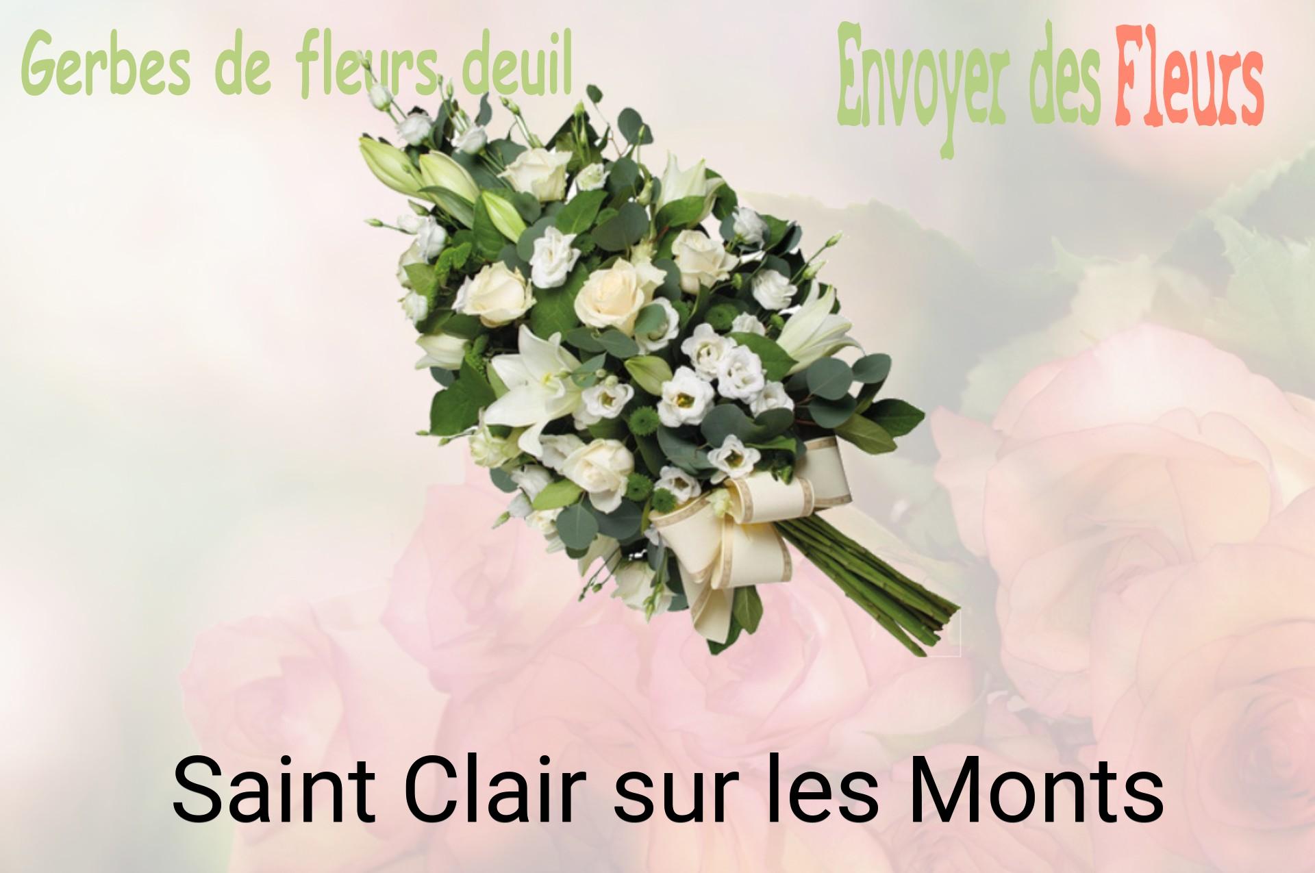 Gerbe de fleurs de deuil livrée à Saint-Clair-sur-les-Monts